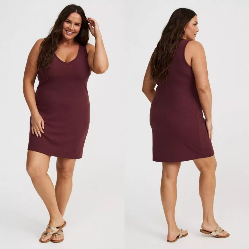 NWT Torrid 2 Sassafras Mini Rib V-Neck Dress 2X 18 20